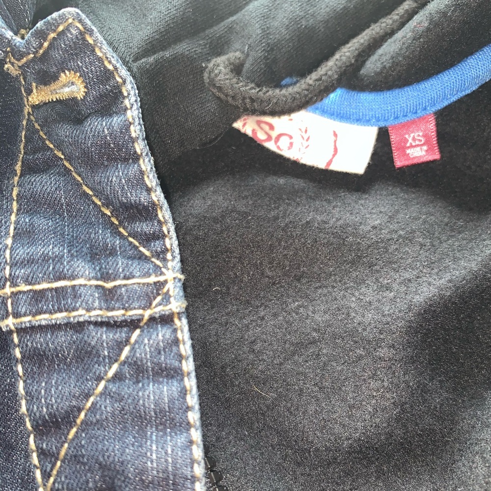 Womans jean jacket with cotton hoodie attached - Picture 8 of 8